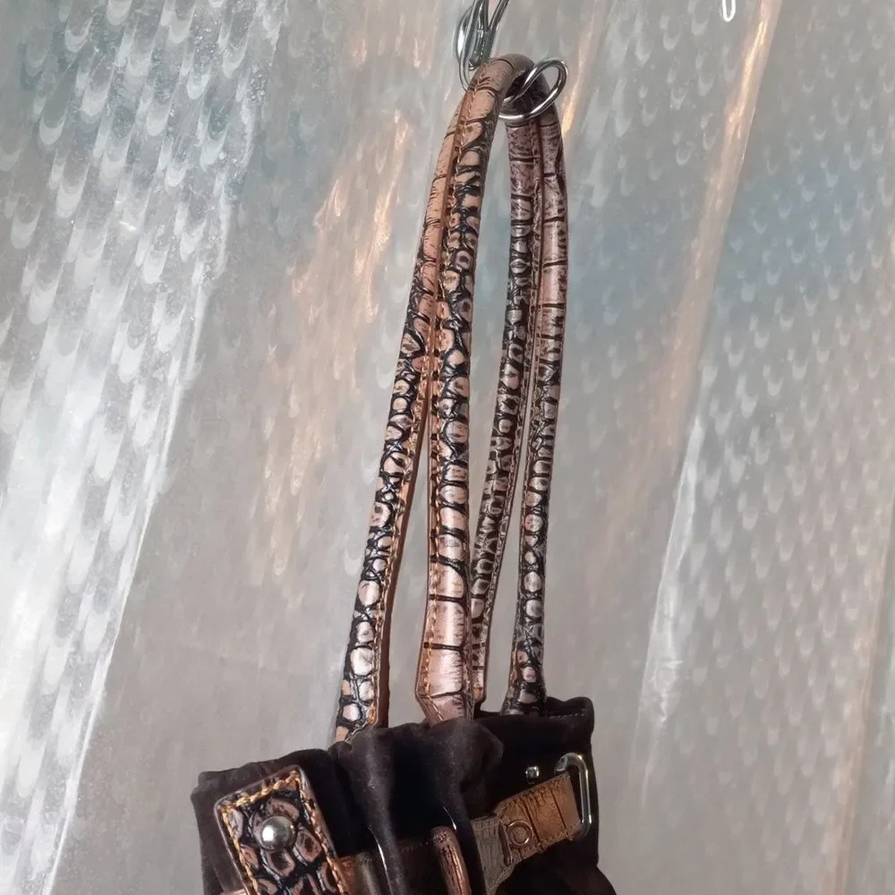 Gun Tote'n Mamas Concealed Carry Brown Swede Purse Shoulder Bag